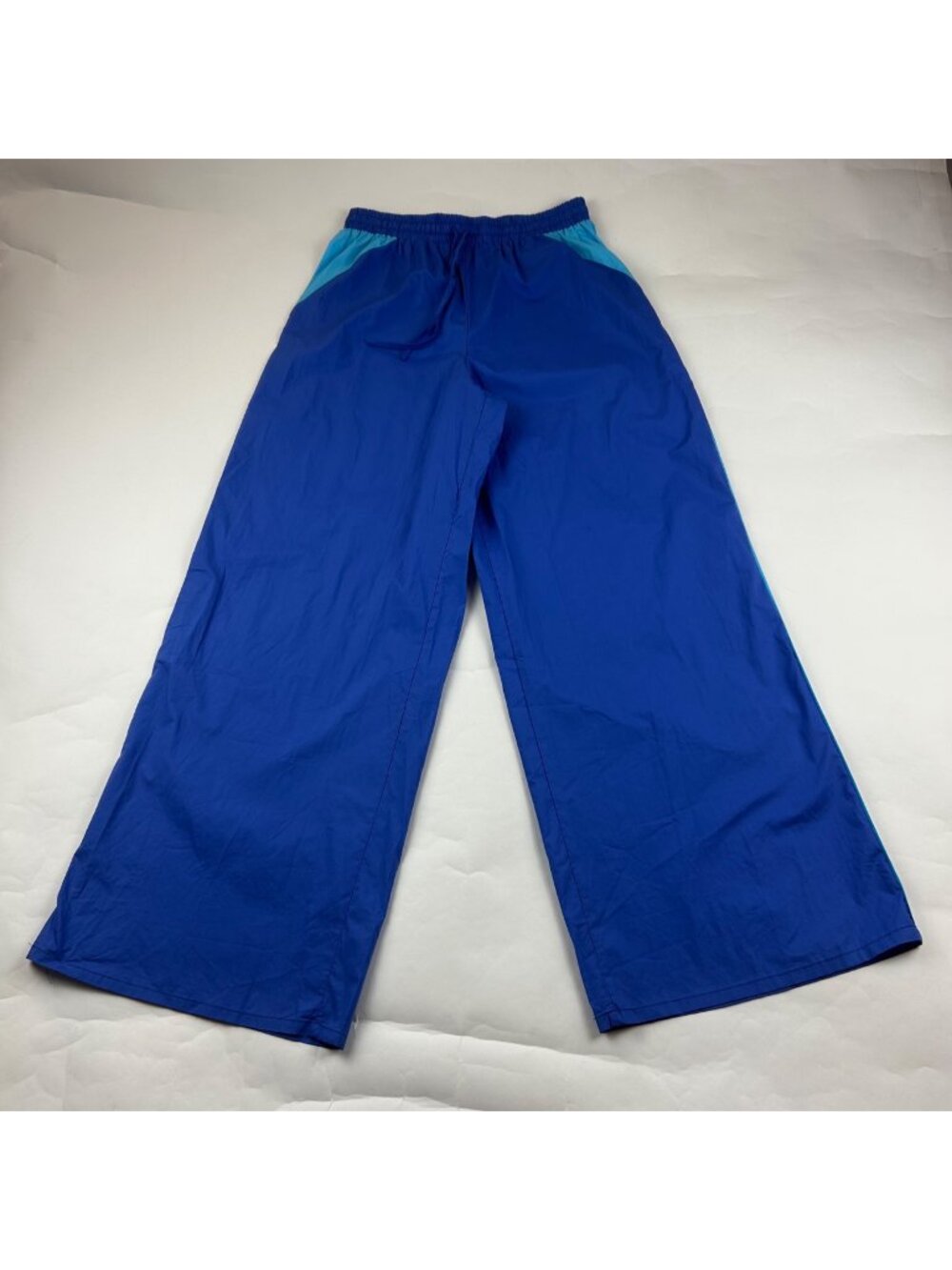 Forever 21 Bright Blue Ultra Lightweight Cotton Wide Leg Track Pant M - Picture 1 of 7